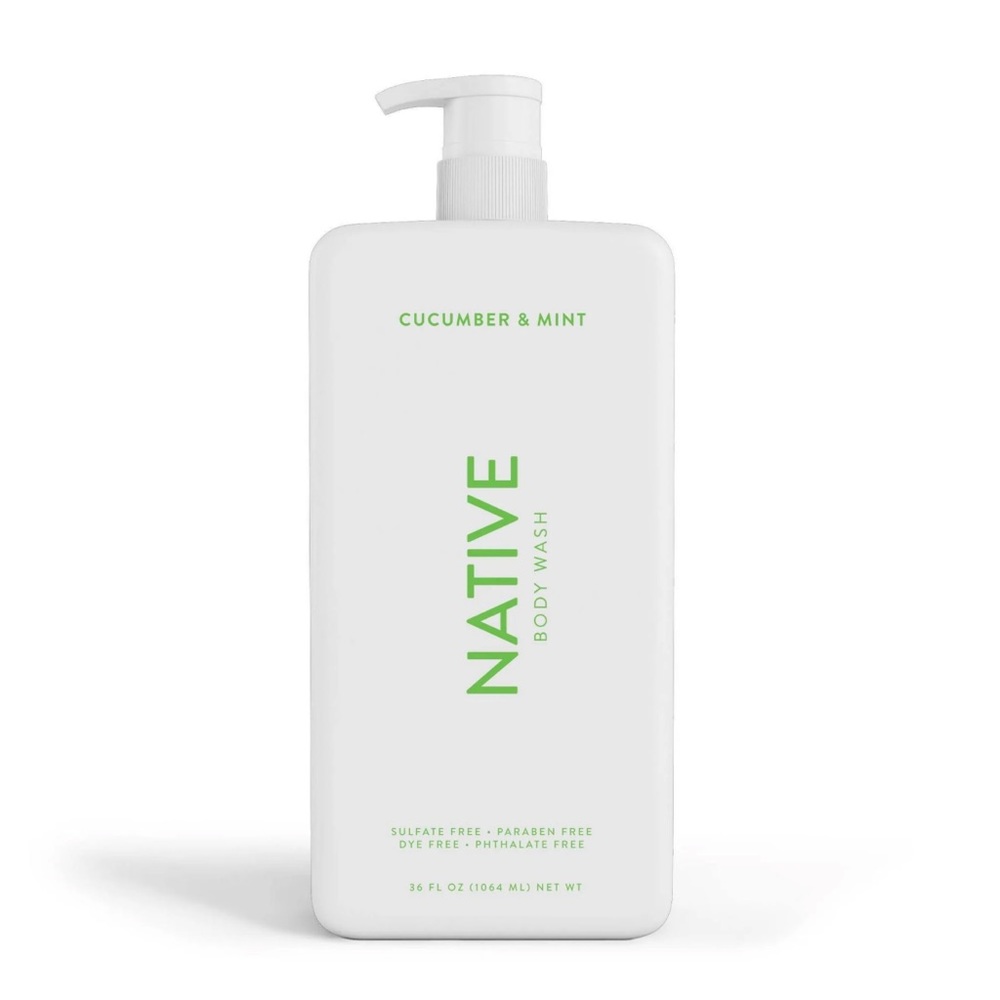 NEW Native Body Wash, Cucumber & Mint - 36.00 fl oz with Pump Free Gift - Picture 1 of 7